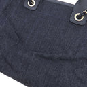 シャネル CHANEL ドーヴィル ショッピングバッグ ダークブルー デニム レザー トートバッグ ゴールド金具 ココマーク 肩掛け