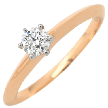 ティファニー Tiffany & Co セッティング ダイヤリング ローズゴールド×プラチナシルバー K18PG Pt950 ダイヤモンド リング 指輪 T＆Co. 一粒 1P 立爪 0.21ct 18K 750 PG プラチナ950 9号