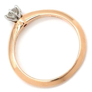 ティファニー Tiffany & Co セッティング ダイヤリング ローズゴールド×プラチナシルバー K18PG Pt950 ダイヤモンド リング 指輪 T＆Co. 一粒 1P 立爪 0.21ct 18K 750 PG プラチナ950 9号