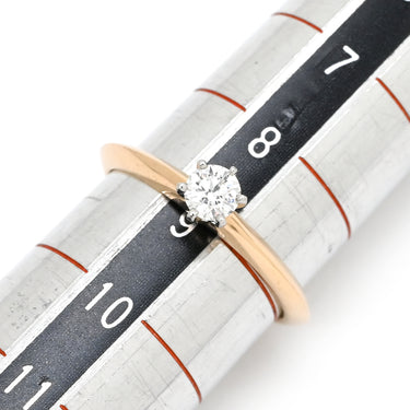 ティファニー Tiffany & Co セッティング ダイヤリング ローズゴールド×プラチナシルバー K18PG Pt950 ダイヤモンド リング 指輪 T＆Co. 一粒 1P 立爪 0.21ct 18K 750 PG プラチナ950 9号