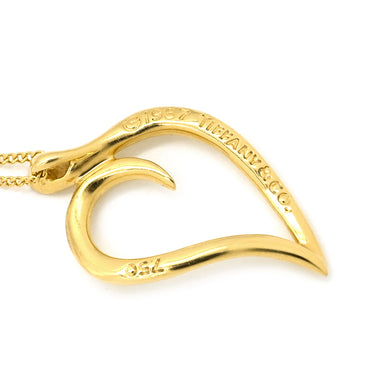 ティファニー Tiffany & Co オープンリーフ イエローゴールド K18YG ネックレス ハートリーフ 18K 750 YG T&Co.