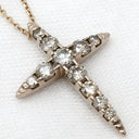 カシケイ KASHIKEY ネイキッド クロス ペンダント 1.1ct ブラウンゴールド ブラウンダイヤモンド K18ブラウンゴールド ネックレス 十字架 CROSS 11石 11P 11粒 ブリリアントカット