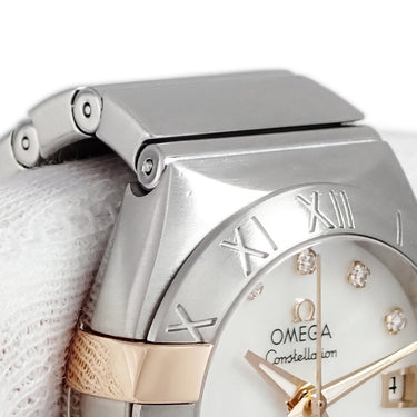 腕時計 オメガ OMEGA コンステレーション ブラッシュ コーアクシャル 123.20.27.20.55.004 自動巻き レディース K18RG×SS ダイヤ