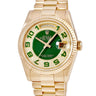 腕時計 ロレックス ROLEX デイデイト 36 118238 ランダム番 自動巻き メンズ ランダム番 K18YG無垢 純正ダイヤ パヴェ グリーン アラビア