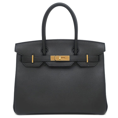 エルメス HERMES バーキン30 ブラック ヴォーエプソン ハンドバッグ ゴールド金具 黒