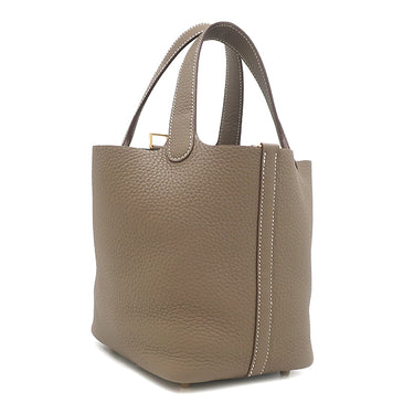 エルメス HERMES ピコタンロック PM エトゥープ トリヨンクレマンス ハンドバッグ ゴールド金具 新品 未使用 グレージュ 2026年製