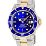 腕時計 ロレックス ROLEX サブマリーナー デイト 16613 E番 自動巻き メンズ E番 K18YG×SS コンビ ヴァイオレット 青サブ