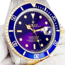 腕時計 ロレックス ROLEX サブマリーナー デイト 16613 E番 自動巻き メンズ E番 K18YG×SS コンビ ヴァイオレット 青サブ