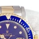 腕時計 ロレックス ROLEX サブマリーナー デイト 16613 E番 自動巻き メンズ E番 K18YG×SS コンビ ヴァイオレット 青サブ