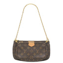 ルイヴィトン LOUIS VUITTON ミュルティ ポシェット アクセソワール M44840 ローズクレール モノグラムキャンバス ショルダーバッグ ゴールド金具