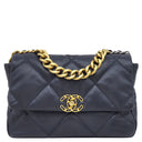 シャネル CHANEL CHANEL 19 ラージ ハンドバッグ AS1161 ネイビー ラムスキン ショルダーバッグ ゴールド金具 チェーンショルダー