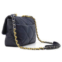 シャネル CHANEL CHANEL 19 ラージ ハンドバッグ AS1161 ネイビー ラムスキン ショルダーバッグ ゴールド金具 チェーンショルダー