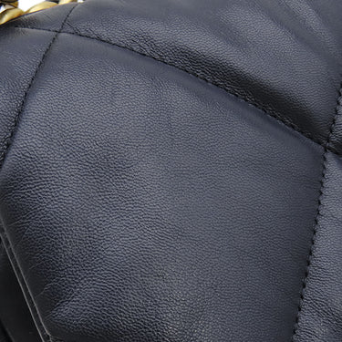シャネル CHANEL CHANEL 19 ラージ ハンドバッグ AS1161 ネイビー ラムスキン ショルダーバッグ ゴールド金具 チェーンショルダー