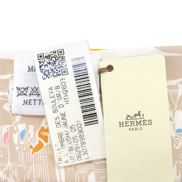 エルメス HERMES ツイリー H062910S 05 ブラッシュ×ジョーヌドール×ホワイト シルク スカーフ 【ブールヴァールの陰から】