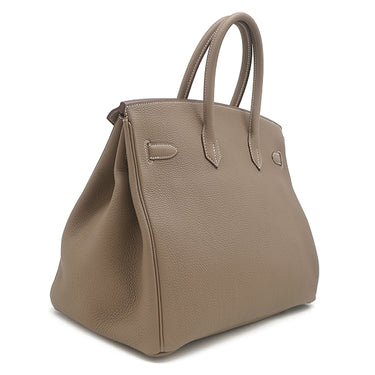 エルメス HERMES バーキン35 エトゥープ トゴ ハンドバッグ ゴールド金具 グレージュ