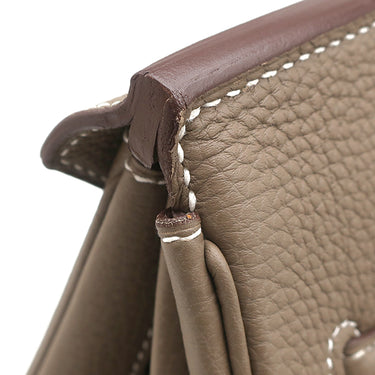 エルメス HERMES バーキン35 エトゥープ トゴ ハンドバッグ ゴールド金具 グレージュ