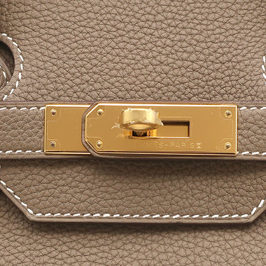 エルメス HERMES バーキン35 エトゥープ トゴ ハンドバッグ ゴールド金具 グレージュ