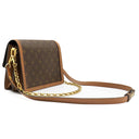 ルイヴィトン LOUIS VUITTON ドーフィーヌ MM M45958 ブラウン×ベージュ モノグラムキャンバス モノグラムリバースキャンバス ショルダーバッグ ゴールド金具 茶