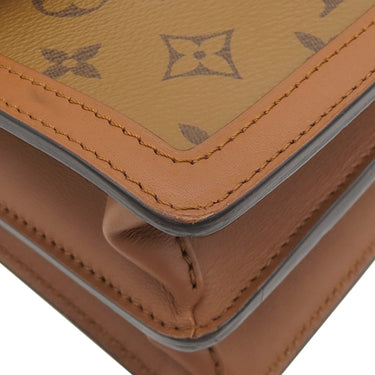 ルイヴィトン LOUIS VUITTON ドーフィーヌ MM M45958 ブラウン×ベージュ モノグラムキャンバス モノグラムリバースキャンバス ショルダーバッグ ゴールド金具 茶