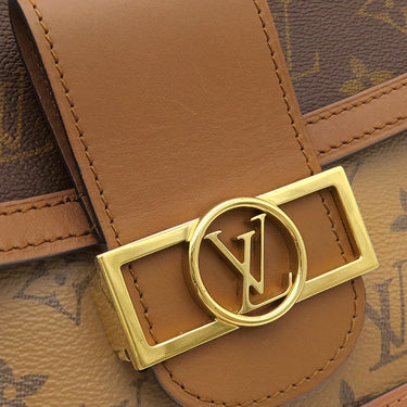 ルイヴィトン LOUIS VUITTON ドーフィーヌ MM M45958 ブラウン×ベージュ モノグラムキャンバス モノグラムリバースキャンバス ショルダーバッグ ゴールド金具 茶