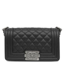 シャネル CHANEL ボーイシャネル 20 A67085 ブラック キャビアスキン ショルダーバッグ ガンメタル金具 チェーンバッグ