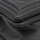 シャネル CHANEL ボーイシャネル 20 A67085 ブラック キャビアスキン ショルダーバッグ ガンメタル金具 チェーンバッグ