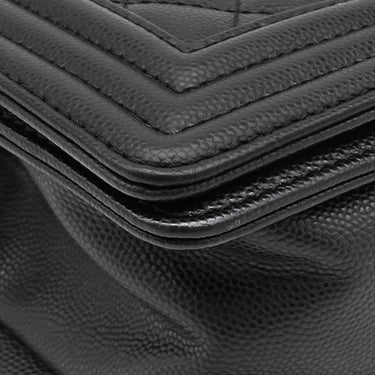 シャネル CHANEL ボーイシャネル 20 A67085 ブラック キャビアスキン ショルダーバッグ ガンメタル金具 チェーンバッグ