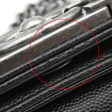 シャネル CHANEL ボーイシャネル 20 A67085 ブラック キャビアスキン ショルダーバッグ ガンメタル金具 チェーンバッグ