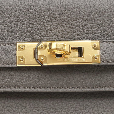 エルメス HERMES ケリー25 内縫い エタン トゴ 2WAYバッグ ゴールド金具 グレージュ 2025年製