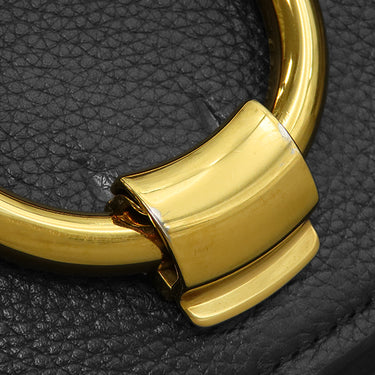 サルヴァトーレ・フェラガモ Salvatore Ferragamo マーゴット 21H766 ブラック レザー ショルダーバッグ ゴールド金具 ガンチーニ 黒