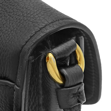 サルヴァトーレ・フェラガモ Salvatore Ferragamo マーゴット 21H766 ブラック レザー ショルダーバッグ ゴールド金具 ガンチーニ 黒