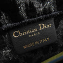 クリスチャン・ディオール Christian Dior ブックトート ミディアム ブラック ベロア トートバッグ 黒 黄色 青 ヒョウ柄 レオパード Book Tote