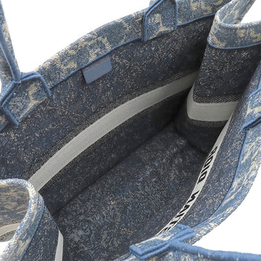 クリスチャン・ディオール Christian Dior ブックトート ラージ M1286ZRXR_M49E ブルー コットン トートバッグ 青 エンブロイダリー ボタニカル柄