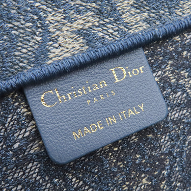 クリスチャン・ディオール Christian Dior ブックトート ラージ M1286ZRXR_M49E ブルー コットン トートバッグ 青 エンブロイダリー ボタニカル柄