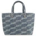 バレンシアガ BALENCIAGA BBモノグラム シグネチャー スモール ショッパー 702699 ライトブルー デニム 2WAYバッグ シルバー金具 トートバッグ ショルダー
