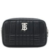 バーバリー BURBERRY ローラ ミニ キルティング カメラバッグ ブラック レザー ショルダーバッグ シルバー金具 黒 チェーンショルダー