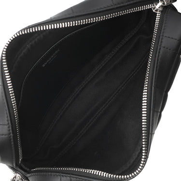 バーバリー BURBERRY ローラ ミニ キルティング カメラバッグ ブラック レザー ショルダーバッグ シルバー金具 黒 チェーンショルダー