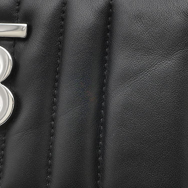 バーバリー BURBERRY ローラ ミニ キルティング カメラバッグ ブラック レザー ショルダーバッグ シルバー金具 黒 チェーンショルダー