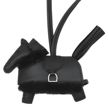 エルメス HERMES ロデオ ロベオ プラッシュ PM ブラック アニョーミロ ヴォースイフト メリノウール バッグチャーム シルバー金具 新品 未使用 黒 ソーブラック 2026年製