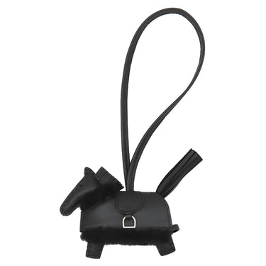 エルメス HERMES ロデオ ロベオ プラッシュ PM ブラック アニョーミロ ヴォースイフト メリノウール バッグチャーム シルバー金具 新品 未使用 黒 ソーブラック 2026年製