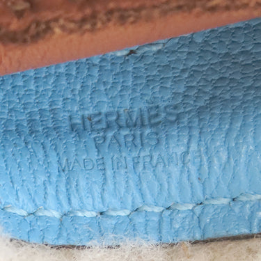 エルメス HERMES ロデオ ロベオ プラッシュ PM ゴールド×テール×セレステ アニョーミロ スイフト メリノウール バッグチャーム シルバー金具 新品 未使用 茶 水色 2025年製