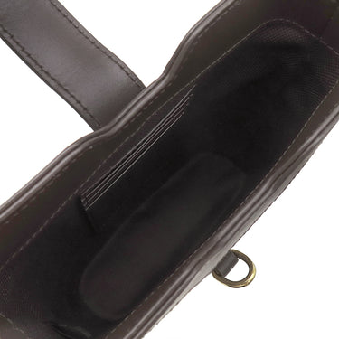 グッチ GUCCI ミニ バケット ショルダー 782919 ベージュ×エボニー GGキャンバス レザー ショルダーバッグ ゴールド金具 ブラウン ウェブストライプ