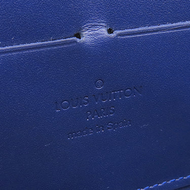ルイヴィトン LOUIS VUITTON イカットフラワー ジッピーウォレット M90018 グランブルー モノグラムヴェルニ 長財布 ゴールド金具 青 花柄