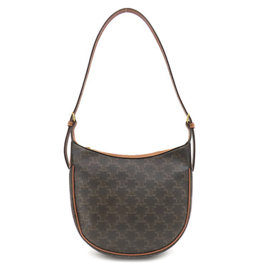 セリーヌ CELINE スモール エロイズ 11725FQM タン キャンバス レザー ショルダーバッグ ゴールド金具 茶 ショルダー トリオンフ
