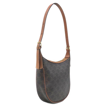 セリーヌ CELINE スモール エロイズ 11725FQM タン キャンバス レザー ショルダーバッグ ゴールド金具 茶 ショルダー トリオンフ