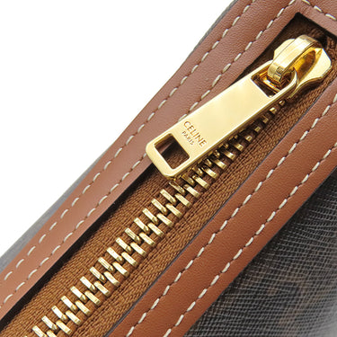 セリーヌ CELINE スモール エロイズ 11725FQM タン キャンバス レザー ショルダーバッグ ゴールド金具 茶 ショルダー トリオンフ