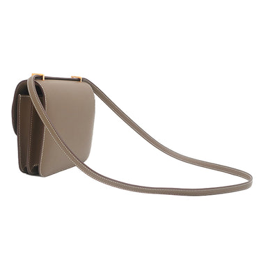 エルメス HERMES コンスタンス3 ミニ ミロワール エトゥープ ヴォーエプソン ショルダーバッグ ピンクゴールド金具 PG RG 2025年製