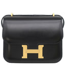 エルメス HERMES コンスタンス3 ミニ ミロワール ブラック ボックスカーフ ショルダーバッグ ゴールド金具 黒 2025年製