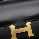 エルメス HERMES コンスタンス3 ミニ ミロワール ブラック ボックスカーフ ショルダーバッグ ゴールド金具 黒 2025年製