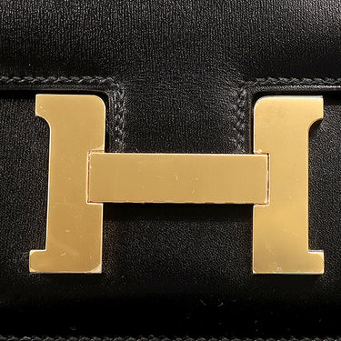 エルメス HERMES コンスタンス3 ミニ ミロワール ブラック ボックスカーフ ショルダーバッグ ゴールド金具 黒 2025年製